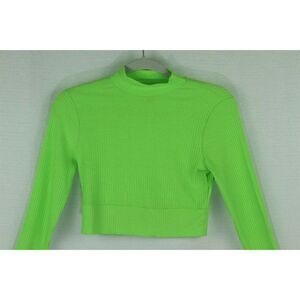 Forever 21 Crop Top Neon Green Juniors size large